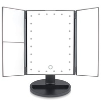 oglinda superstar cu led pentru machiaj marire imagine de 2-3 x cu buton tactil neagra imagen 27_0_
0