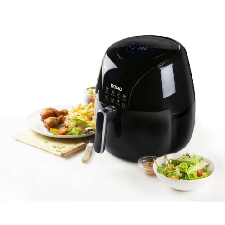 Friteuza Royal Catering RCBG-18STHB, 3200W, 18L, inox, 81x45x31cm, cu suport si capac