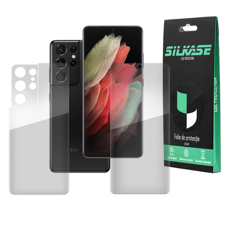 Комплект от 2 фолиа SILKASE, За Samsung S21 Ultra