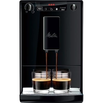 Espressor automat Melitta® Solo Pure Black E950-222, 1400W, 15 bari, 1.2l, Rezervor boabe, Slim 20cm, Negru Espressor automat Melitta® Solo Pure Black E950-222, 1400W, 15 bari, 1.2l, Rezervor boabe, Slim 20cm, Negru