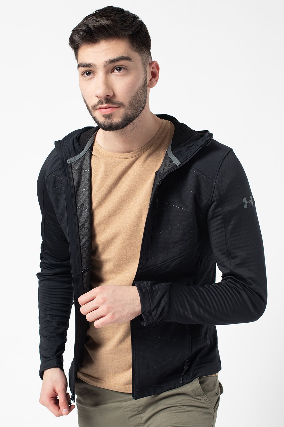 Under Armour, Jacheta pentru fitness ColdGear® Reactor Exert, Negru, M