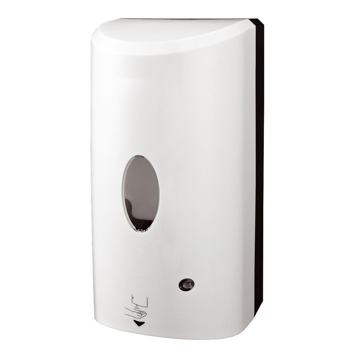 Автоматичен дозатор за сапун Ferro, 1200 мл, Бял, С батерии