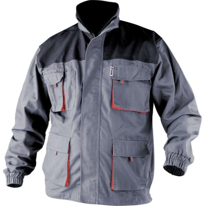 Работно яке Yato, 4 джоба, памук/полиестер, Сив, XL