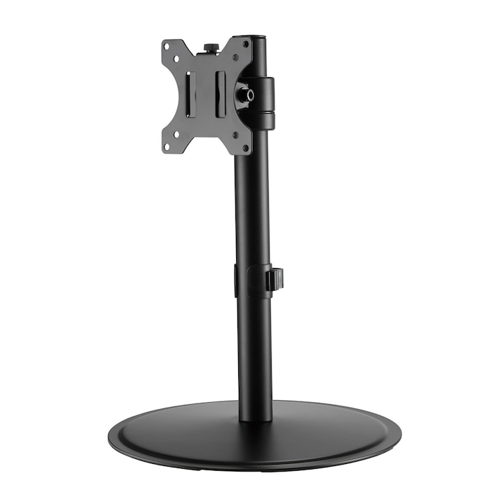 Стойка за бюро Techly, ICA-LCD 401, Регулируема, 17 - 32 инча, Максимално натоварване 8 кг, Черна