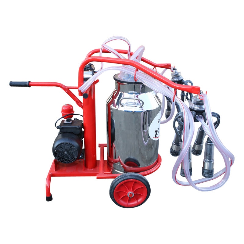 Aparat de muls vaci 2 posturi bidon 40L inox