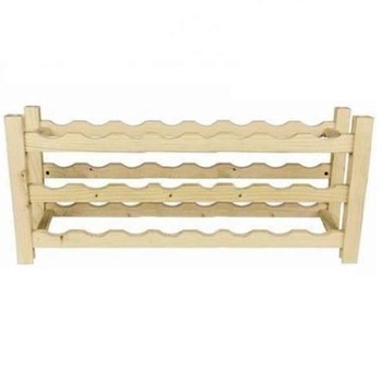 Raft pentru 24 sticle vin, lemn natur, Rustic Raft pentru 24 sticle vin, lemn natur, Rustic
