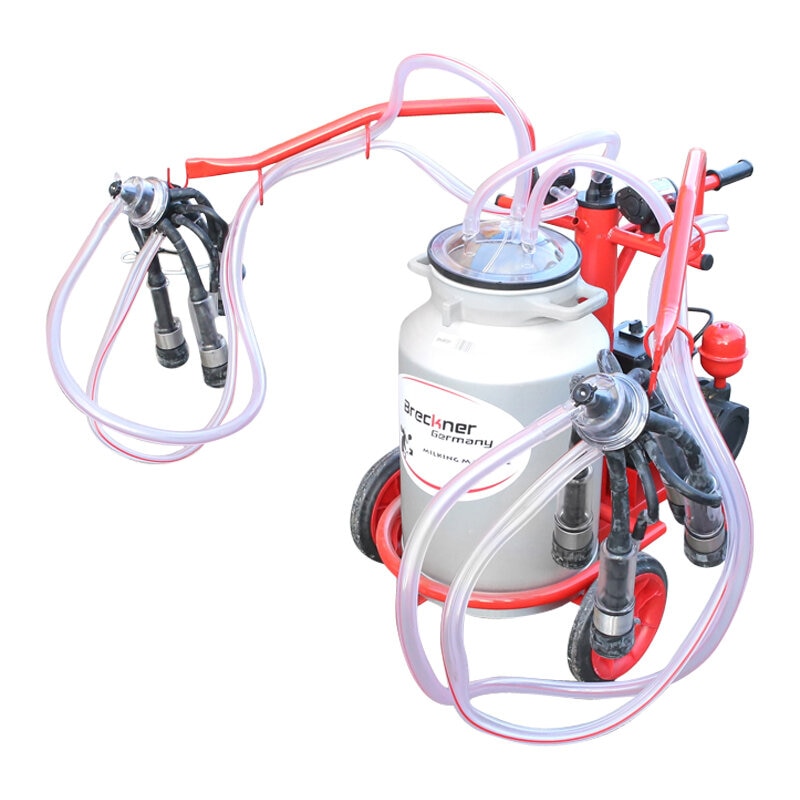 Aparat de muls vaci 2 posturi bidon 40L aluminiu