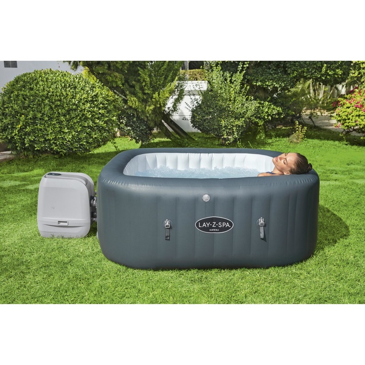 Piscina Jacuzzi Gonflabil Bestway Lay-Z-Spa Hawaii HydroJet Pro - 180 x 180 x 71 cm