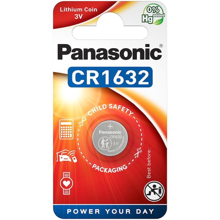 Baterie Panasonic Lithium Coin CR 1632, 1 buc