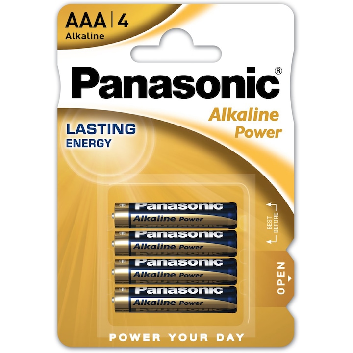 Baterii Panasonic Alkaline Power, AAA, 4 buc