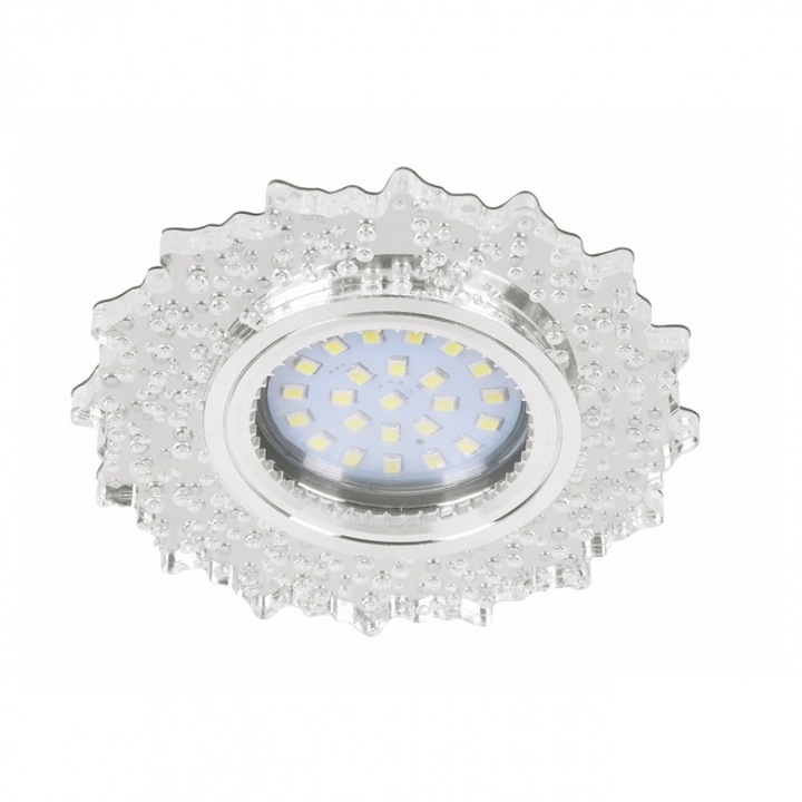 Стационарна луна Lightex, кръгла, прозрачен акрил с LED лента 3W, 4000K, LS500170