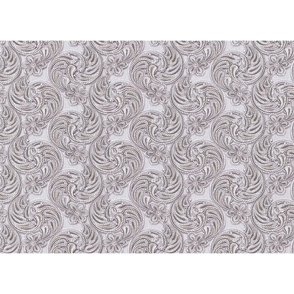 Tapet acrilic Slavyanski Oboi, Olga 6591-10, model fantezie cu flori, gri, semilavabil, pentru living sau dormitor, rola 5mp