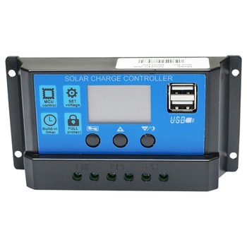 Regulator tensiune pentru panou solar 20A 12V/24V 2X port USB Breckner Germany Regulator tensiune pentru panou solar 20A 12V/24V 2X port USB Breckner Germany