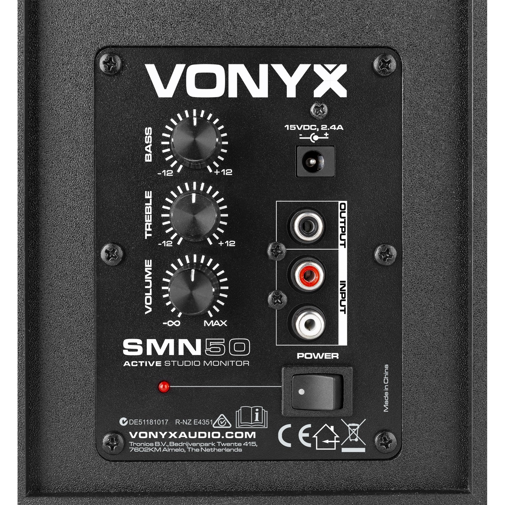 Set 2 monitoare de studio active, 5”, 70W RMS, negru, Vonyx SMN50B