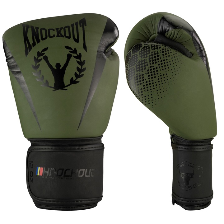 Manusi Knockout Pro Sparring olive edition - 10OZ
