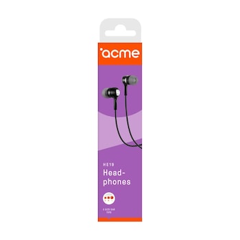 Casti Acme HE19, cu microfon, in-ear, Negru Casti Acme HE19, cu microfon, in-ear, Negru