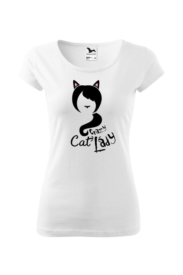 Tricou femei personalizat Crazy, Adler, Alb