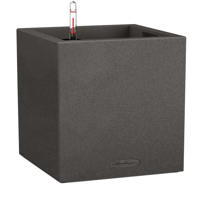 Ghiveci Lechuza Canto Stone 40 (40 x 40 x 40 cm) Negru Grafit 13722