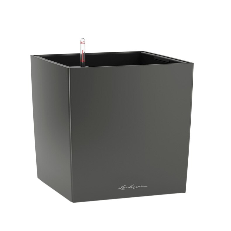 Ghiveci Lechuza Cube Premium 30 (29,5 x 29,5 x 30 cm ) Charcoal 16463