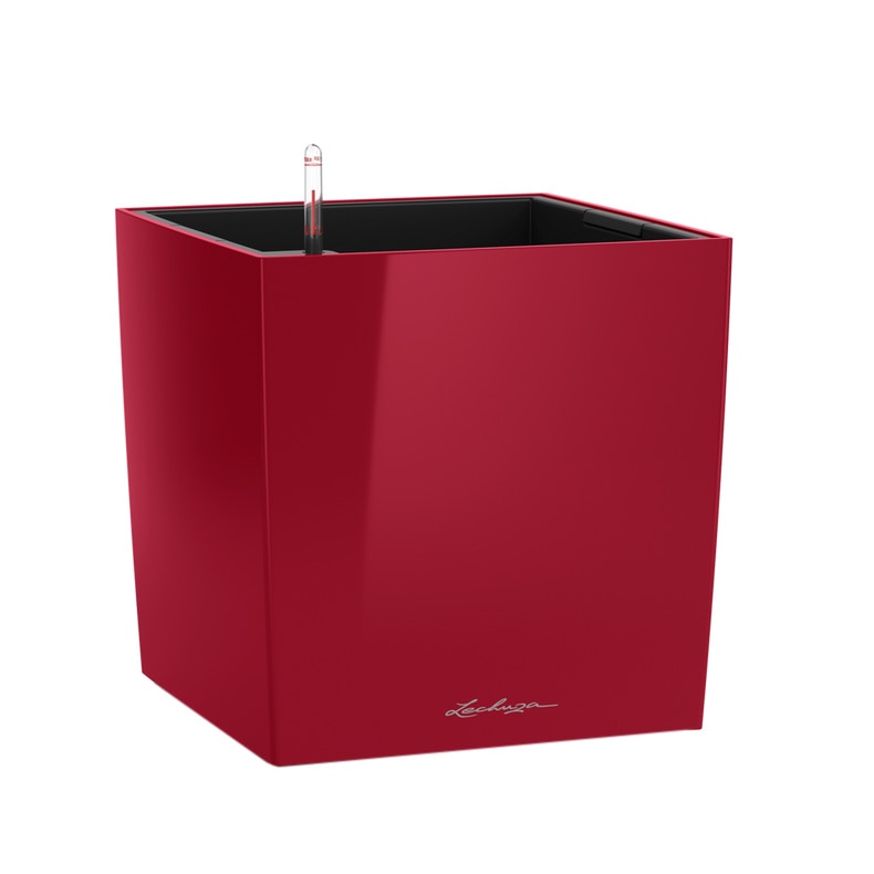 Ghiveci Lechuza Cube Premium 30 (29,5 x 29,5 x 30 cm ) Rosu 16467