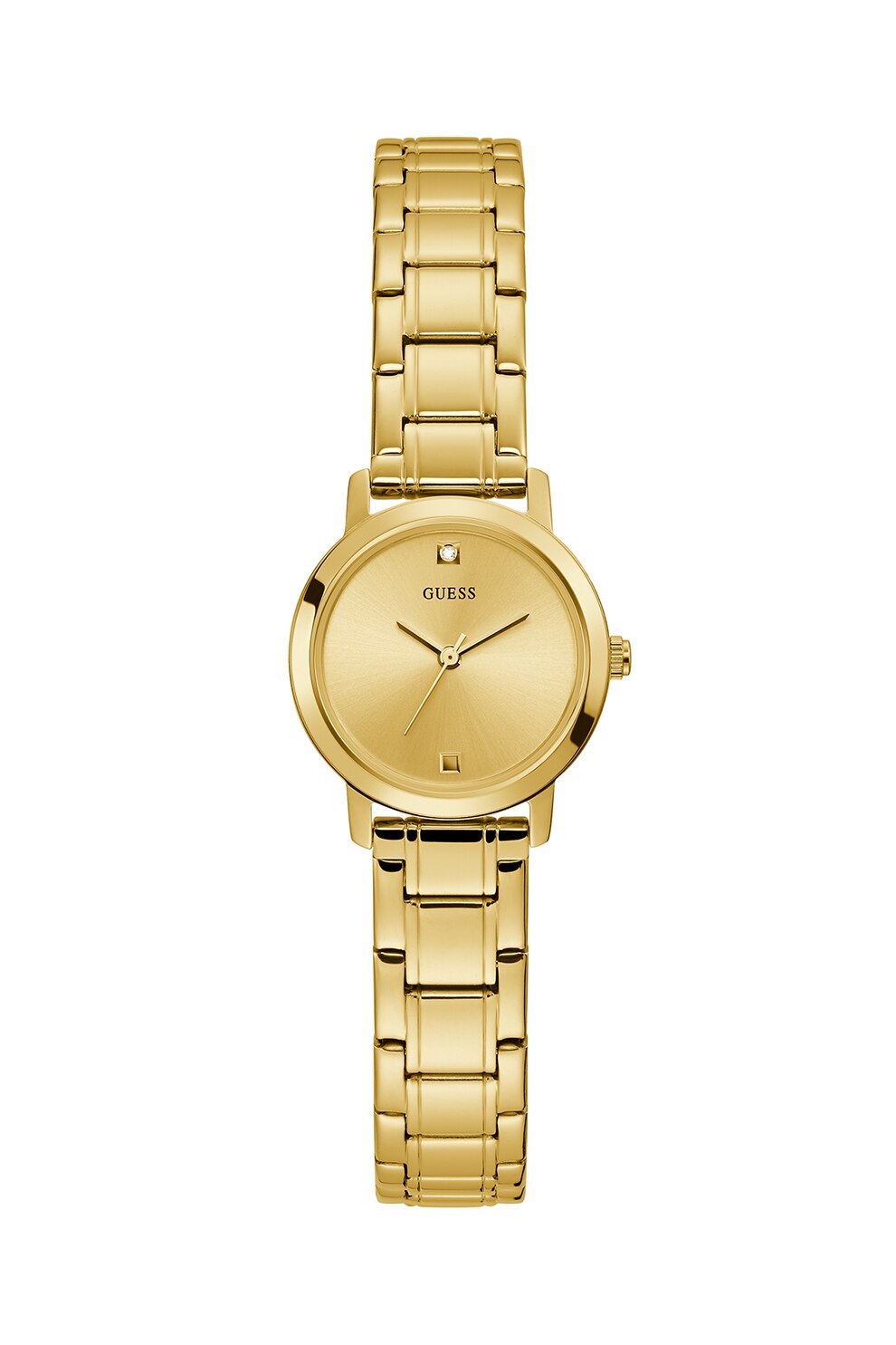 Guess, Ceas din otel inoxidabil decorat cu 1 diamant, Auriu