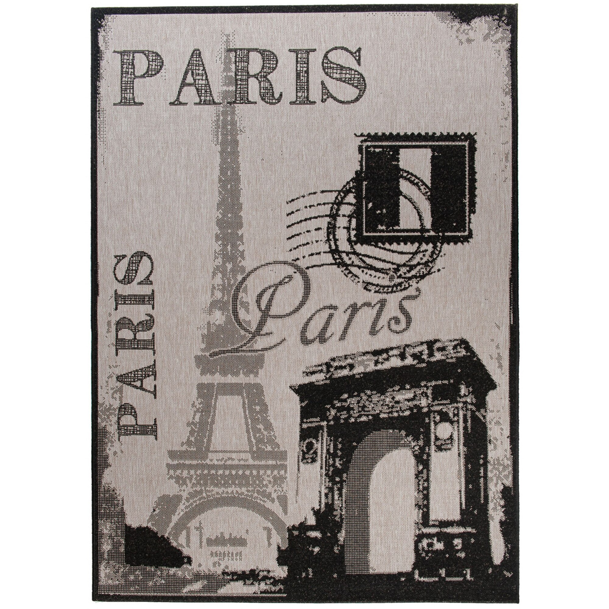 Covor Floorlux Sisal Chemex 20356 / negru,argint 120x170