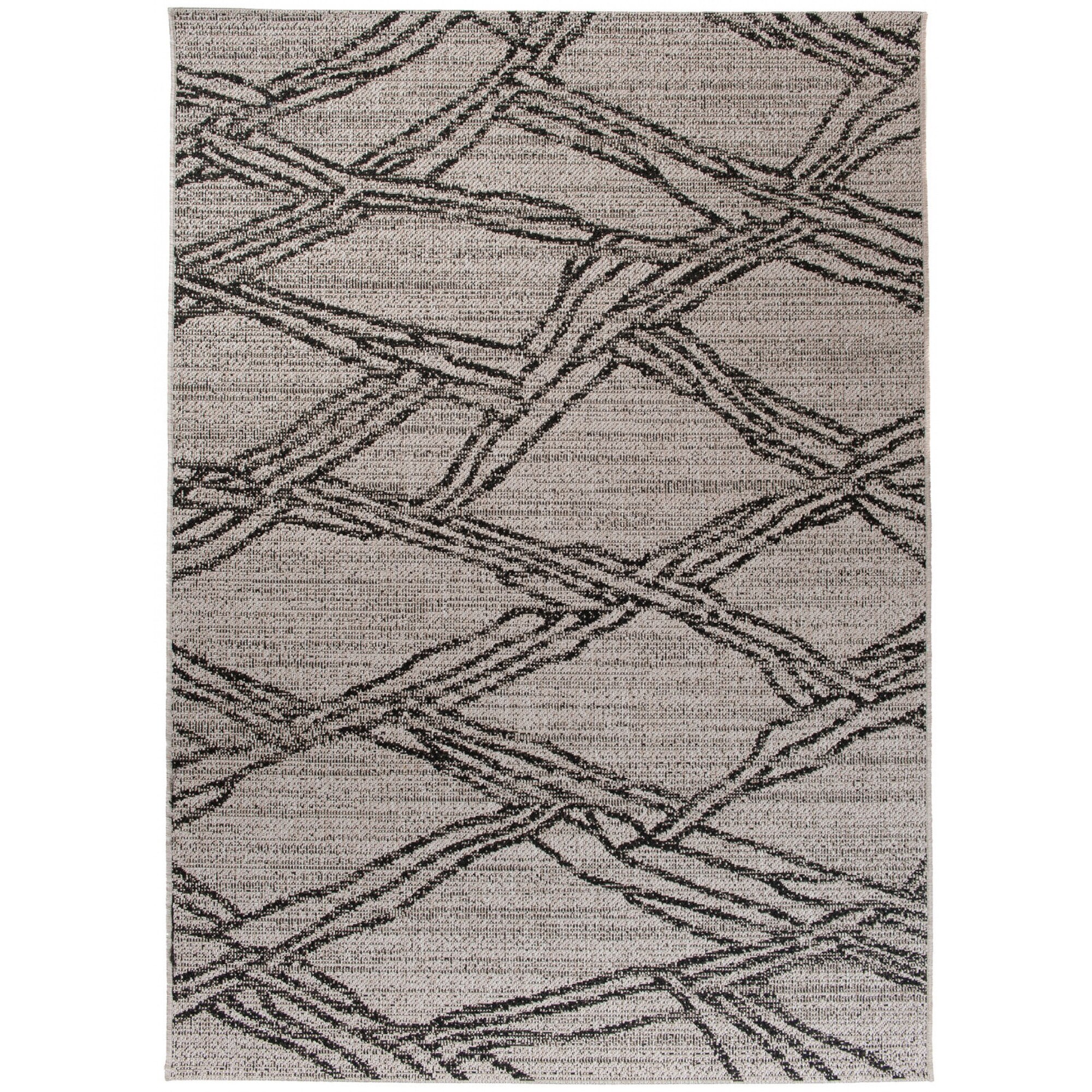 Covor Floorlux Sisal Chemex 20388 / negru,argint 140x200