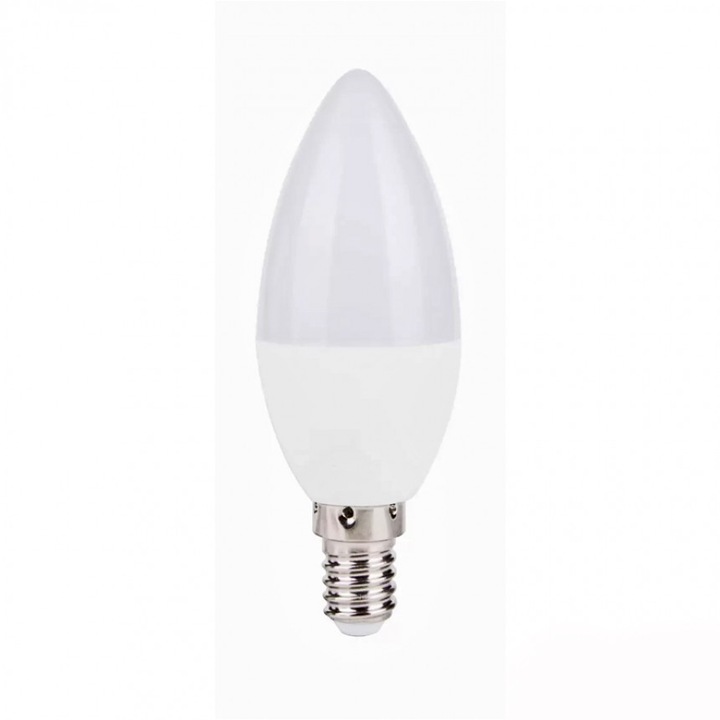 LED лампа Lightex, Plastic, 7W, 220V, E14, B35, матирана, CW, 6500K