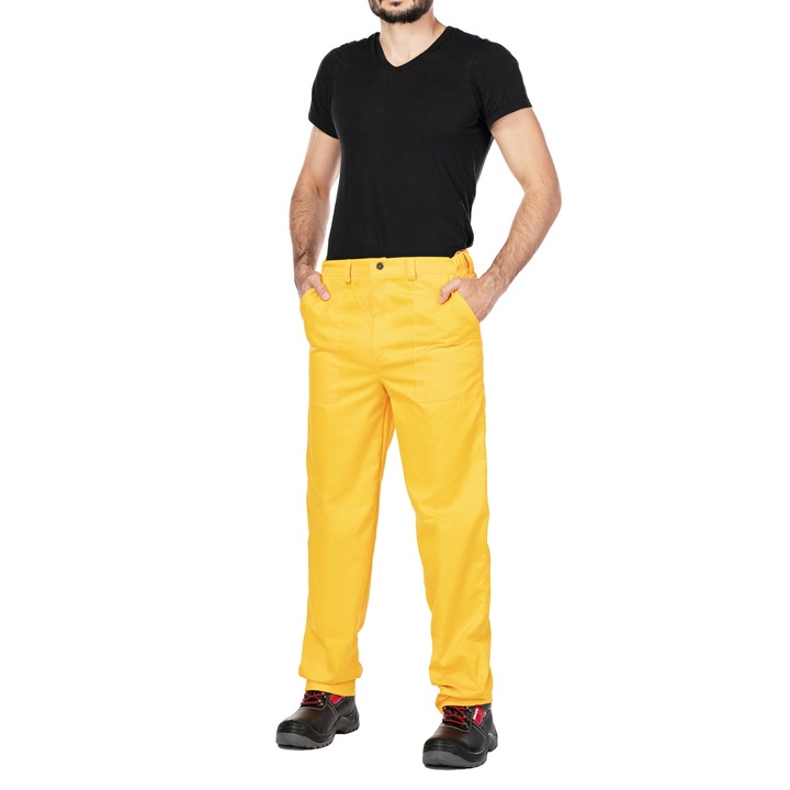 Класически работен панталон Mazalat Classic 240 гр. Произведено в България, Жълт, Размер 48
