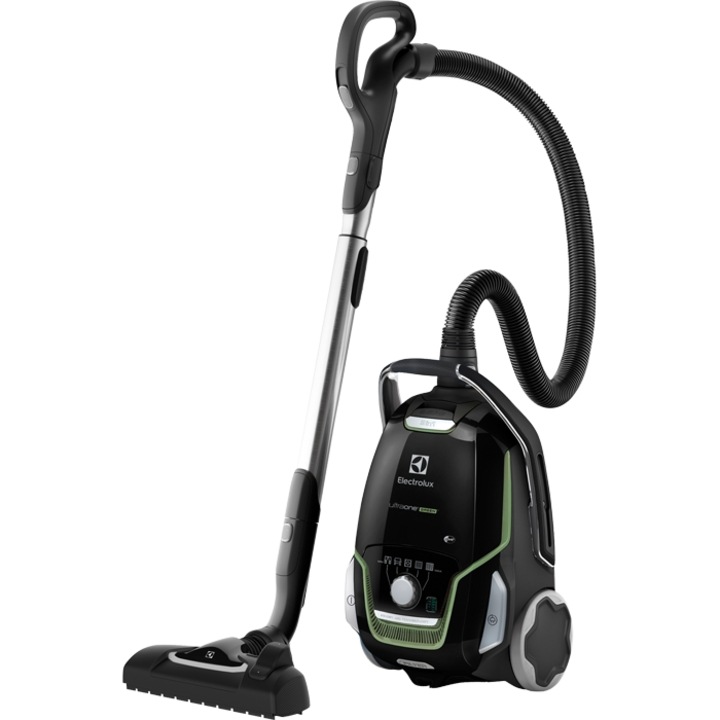Electrolux EUOC9GREEN UltraOne прахосмукачка с торбичка за прах 700W, 5L капацитет на торбичката за прах, смукателна глава AeroPro Parketto, черна