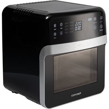 Friteuza Airfryer Concept FR1200, 1600 W, 12 l, 16 programe, display led, rotisor, gratar, Negru Friteuza Airfryer Concept FR1200, 1600 W, 12 l, 16 programe, display led, rotisor, gratar, Negru