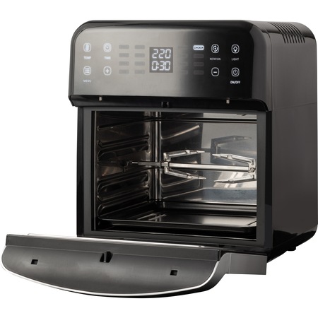 Friteuza Airfryer Concept FR1200, 1600 W, 12 l, 16 programe, display led, rotisor, gratar, Negru