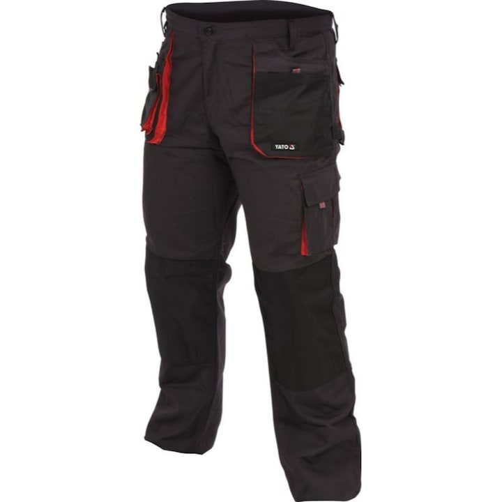 Работен панталон Yato, 9 джоба, памук/полиестер, Черен, XL
