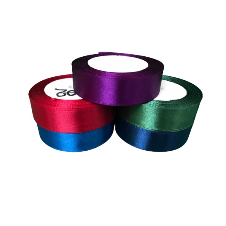 Set 5 role satin rosu,albastru, albastru inchis ,verde, mov , lungime 25 m, latime 2,5 cm