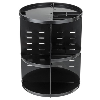 Organizator de produse cosmetice, machiaj , rotativ 360 de grade, negru Organizator de produse cosmetice, machiaj , rotativ 360 de grade, negru