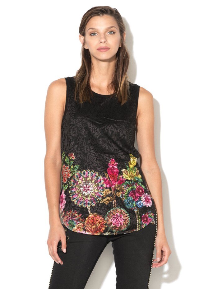 Bluza Desigual 17WWBW01 floral, Negru, 34