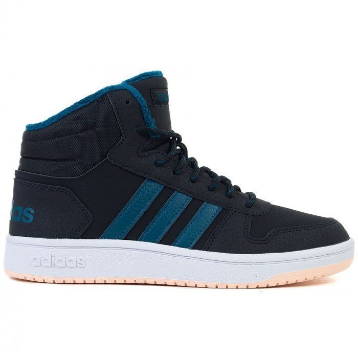 Tenisi dama Adidas Hoops Mid, Negru/Albastru, 38