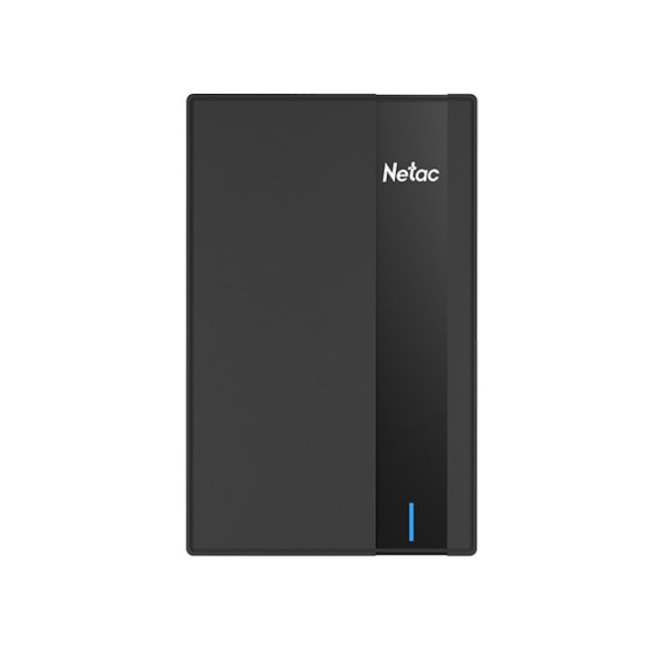 Külső merevlemez HDD Netac 2TB, K331, USB 3.0, 2,5 hüvelykes 5400 RPM, 100-130 MB/s, fekete