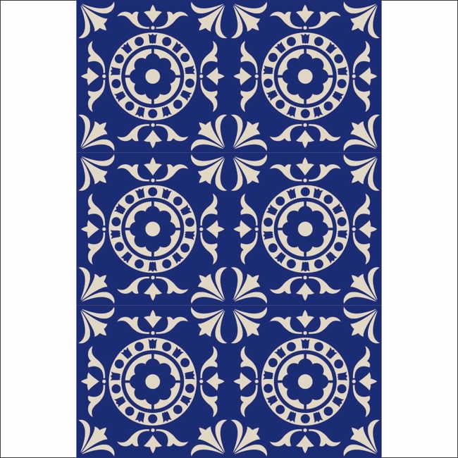 Set 6 buc stickere autocolante faianta decorativa 20cm x 30cm model Mediterranean Blue 10