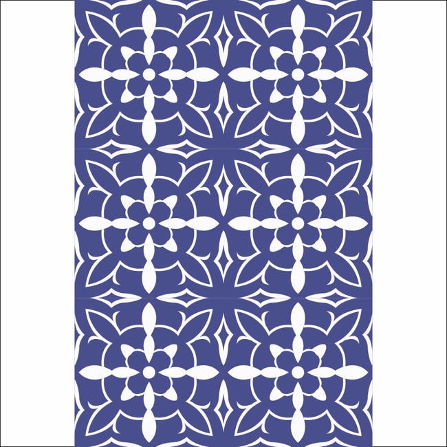Set 6 buc stickere autocolante faianta decorativa 20cm x 30cm model Mediterranean Blue 5