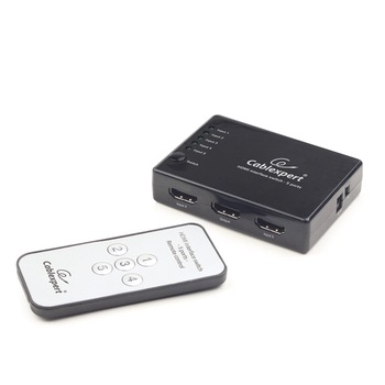 Switch video/audio Gembird DSW-HDMI-53, interfata HDMI, 5 porturi Switch video/audio Gembird DSW-HDMI-53, interfata HDMI, 5 porturi