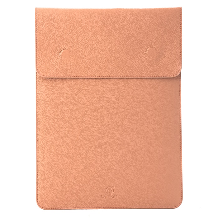 Husa laptop, MacBook PRO 13 inch, piele naturala cu mouse pad, inchidere magnetica, margini vopsite manual, e-store, nude