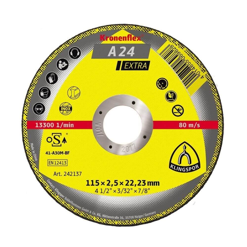 Disc Debitare Klingspor A24 Extra, Metal, 115 x 2.5 x 22mm