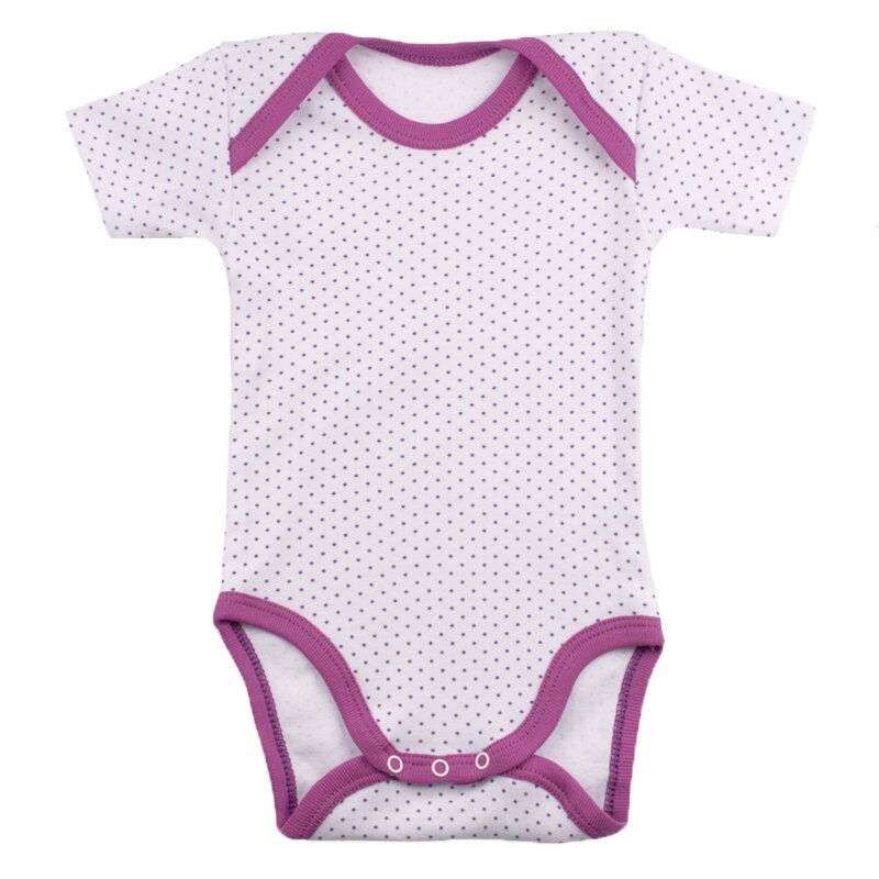 Body cu maneca scurta pentru fete Pifou Model6B-M, Alb, 56 cm