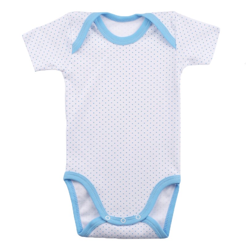 Body cu maneca scurta pentru baieti Pifou Model6B-A, Alb, 50 cm