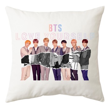 Perna trupa BTS K-POP patrata alba, model  Perna trupa BTS K-POP patrata alba, model