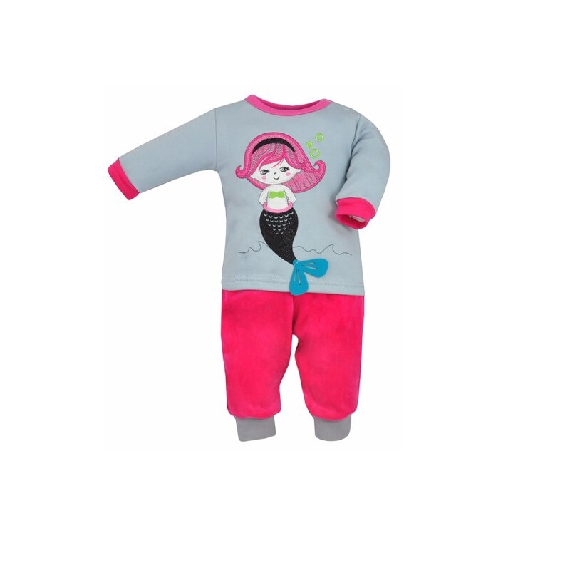 Compleu 2 piese bluza si pantaloni pentru fete Koala Bali 3043-G, Gri, 86 cm