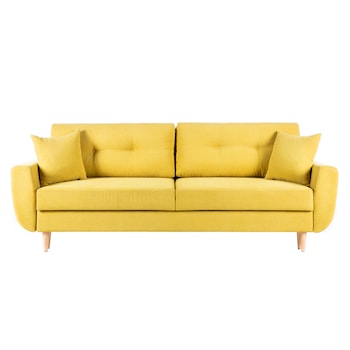 Canapea Extensibila 3 locuri HELSINKI, cu lada de depozitare, 230x100x95 cm Galben Canapea Extensibila 3 locuri HELSINKI, cu lada de depozitare, 230x100x95 cm Galben