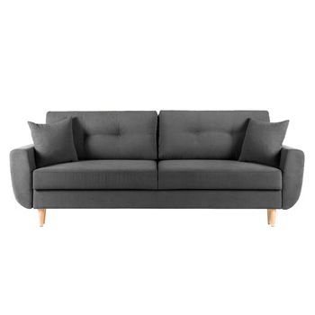 Canapea Extensibila 3 locuri HELSINKI, cu lada de depozitare, 230x100x95 cm Gri Canapea Extensibila 3 locuri HELSINKI, cu lada de depozitare, 230x100x95 cm Gri