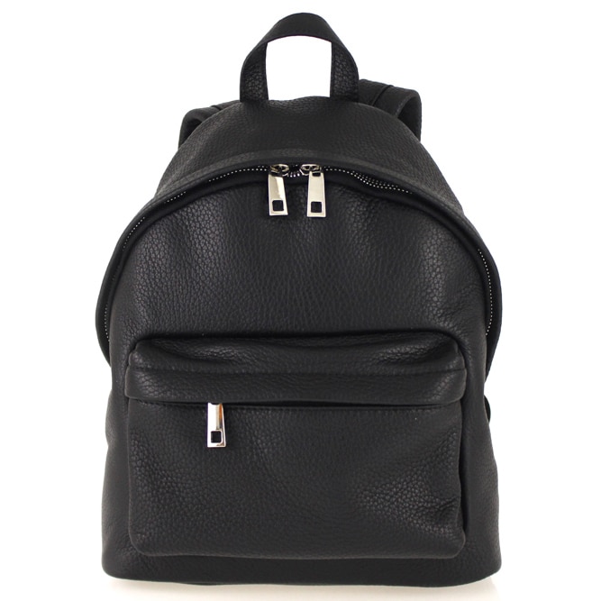 Rucsac dama Delis GT721, piele naturala, negru